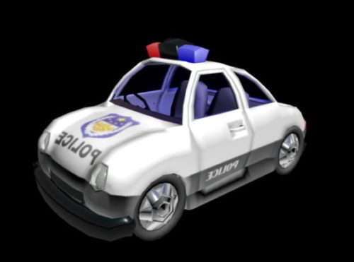 Police Car Wagon Cartoon Rig