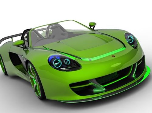 Green Porsche Carrera Gt Car
