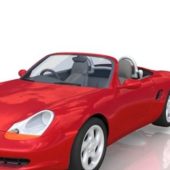 Red Porsche Convertible Car