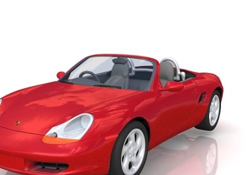Red Porsche Convertible Car