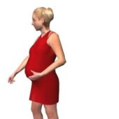 Dress Pregnant Woman Standing Characters