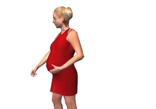 Dress Pregnant Woman Standing Characters