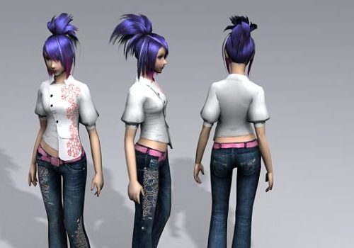 Punk Girl Character