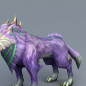 Purple Anime Wolf | Animals