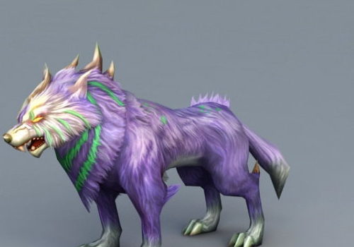 Purple Anime Wolf | Animals