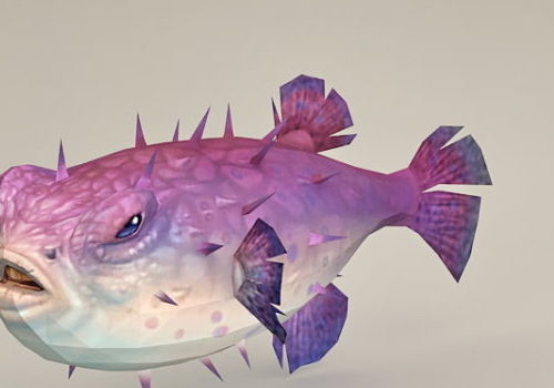 Purple Puffer Fish | Animals