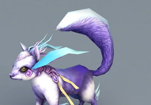 Game Character Purple Squirrel