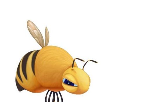 Yellow Bee Cartoon Character