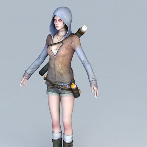Warrior Female Adventurer Character