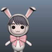 Rabbit Girl Anime Cartoon Character