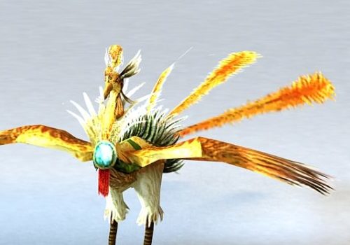 Rainbow Phoenix Bird Rigged | Animals