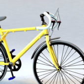 Yellow Randonneuring Bike