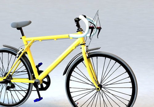 Yellow Randonneuring Bike