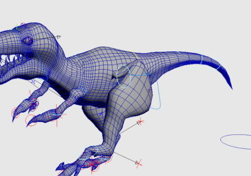 Raptor Dinosaur Rigged Animated