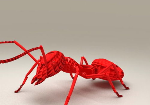 Red Ant Statue Lowpoly | Animals