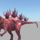 Red Dinosaur Monster Character