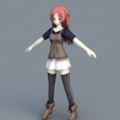 Girl Red Hair Anime Character