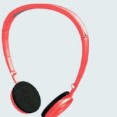 Small Red Headphones