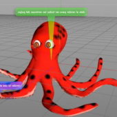 Octopus Cartoon Character