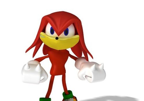 Red Sonic Cartoon Character
