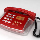 Red Color Table Telephone