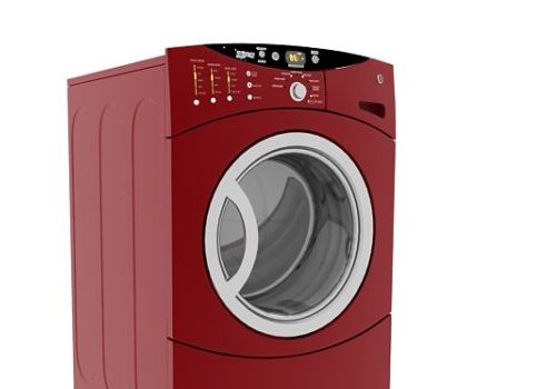 Red Front-load Automatic Washer