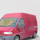 Red Old Cargo Van