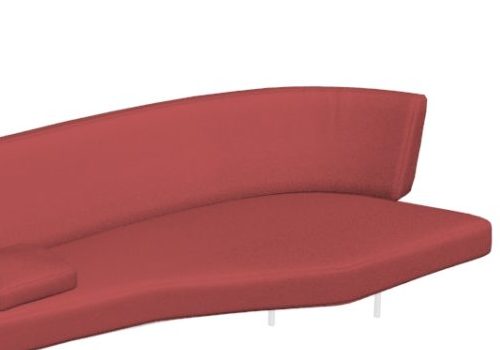 Red Cloth Curved Sofabed | Furniture