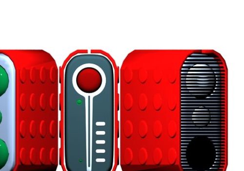 Red Color Electronic Speakers