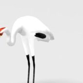 Realistic Red Crowned Crane Animals