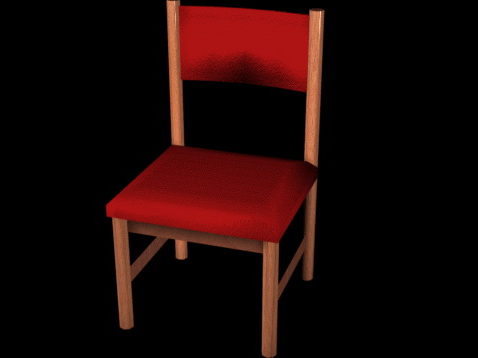 Red Wooden Dining Chair Furniture