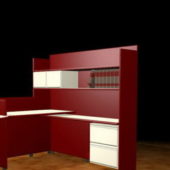 Furniture Red Executive Workstation