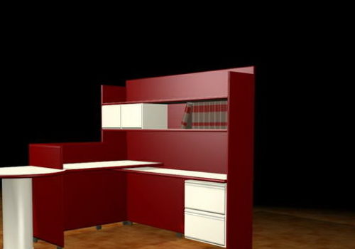 Furniture Red Executive Workstation
