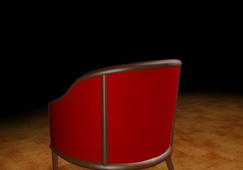 Red Fabric Furniture Tub Chair