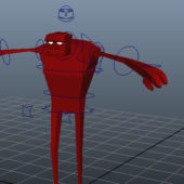 Red Humanoid Character Rigged | Characters