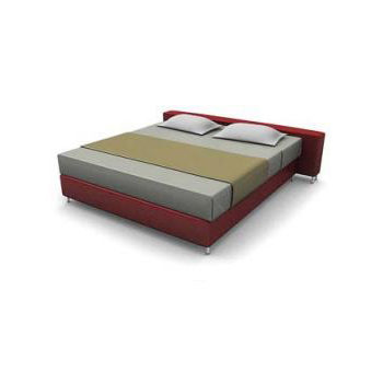 Red Leather Platform Bed | Furniture