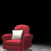 Home Furniture Red Microfiber Chair
