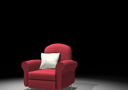 Home Furniture Red Microfiber Chair