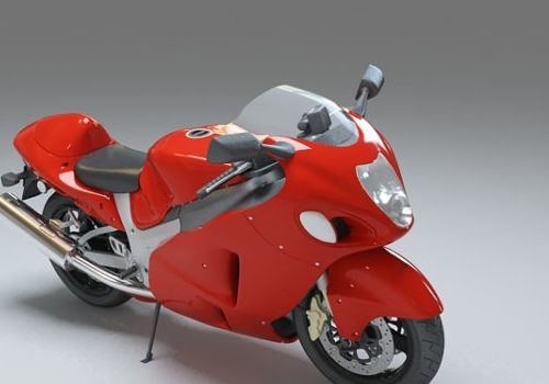 Red Motorcycle Vehicle