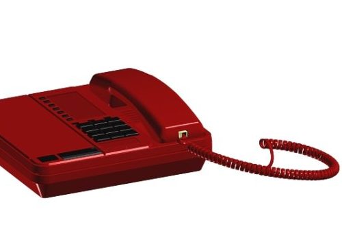 Red Table Phone