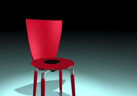 Red Round Side Chair | Furniture