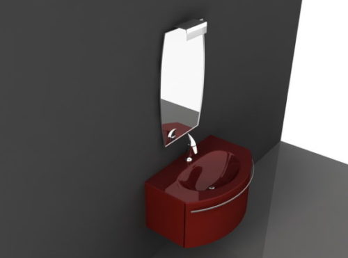 Red Bathroom Vanity Furniture