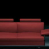 Red Color Furniture Sofa Loveseat