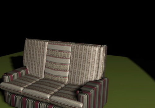 Red Striped Sofa Home Furniture