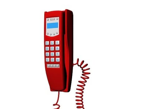 Wall Phone Red Color