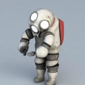 Retro Spaceman Character