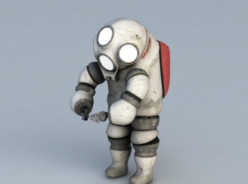 Retro Spaceman Character