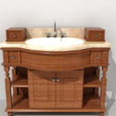 Vintage Wood Bath Vanity