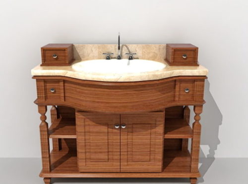 Vintage Wood Bath Vanity