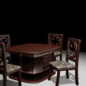 Retro Wood Furniture Dining Set